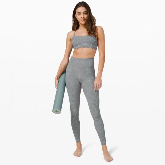 Lululemon Flow Y Bra Nulu *Light Support* B/C Cup & Align Pant 28” City Camo 4